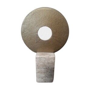 Studio Mcgee Sculpture Metal Circle Marble Base 8"